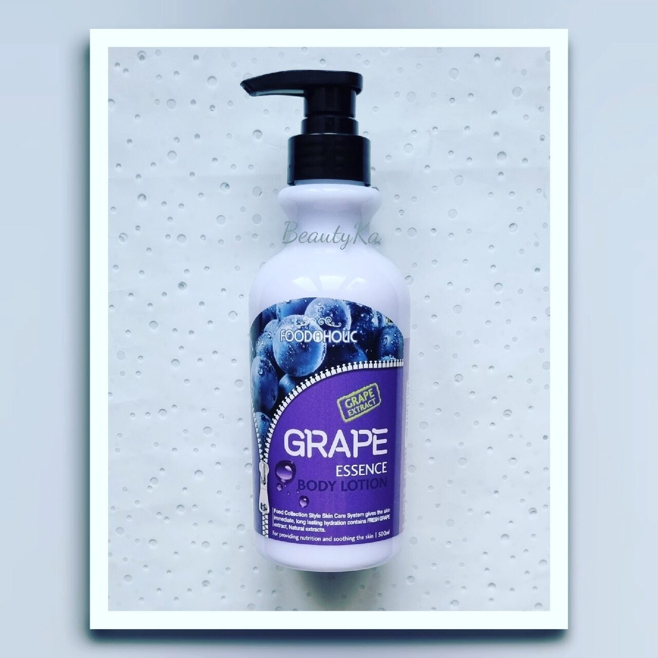 Body Lotion With Grape Extract.